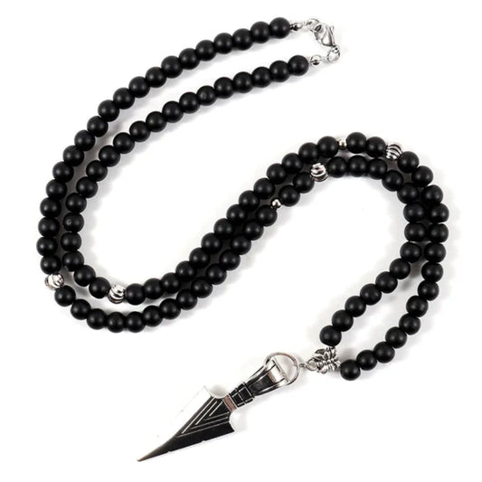 Collier de perles mates 5 formes (EGN146)