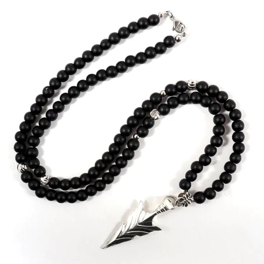 Collier de perles mates 5 formes (EGN146)