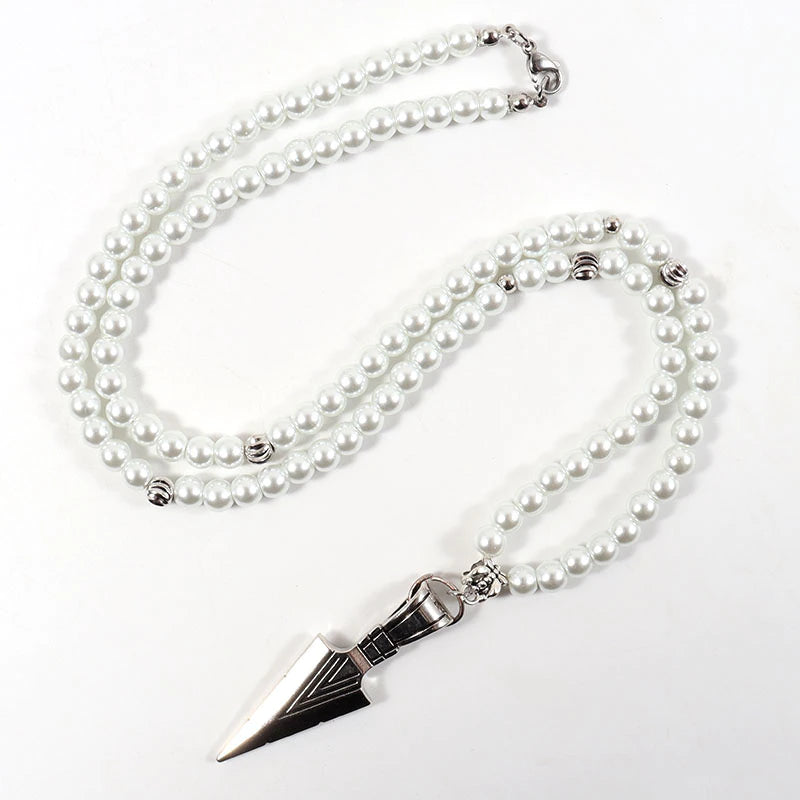 5 shapes white beads necklaceegn144 gallery img 1