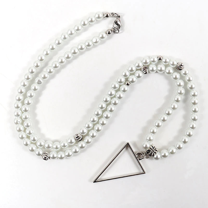 5 shapes white beads necklaceegn144 gallery img 3