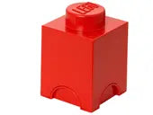 LEGO® 1-Stud Grey and White Storage Brick – Stackable Organizer Box for LEGO Bricks & Toys