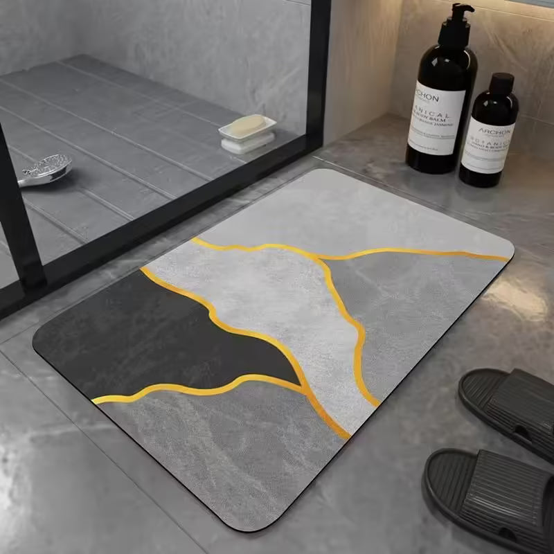 50*80cm Rectangular Absorbent Anti Slip Rubber Quick Dry Bath Mat (EGM013)