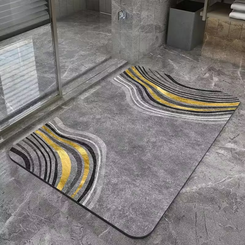 50*80cm Rectangular Absorbent Anti Slip Rubber Quick Dry Bath Mat (EGM033)