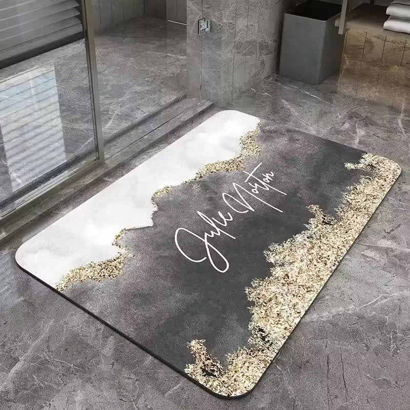 50*80cm Rectangular Absorbent Anti Slip Rubber Quick Dry Bath Mat (EGM040)