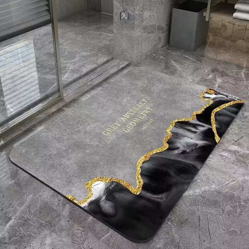 50*80cm Rectangular Absorbent Anti Slip Rubber Quick Dry Bath Mat (EGM048)