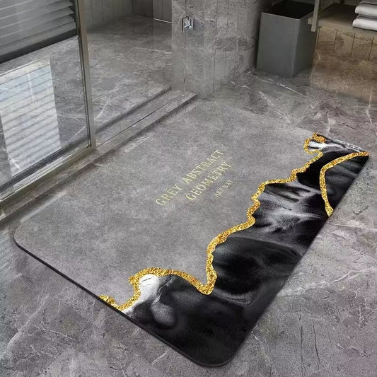 50*80cm Rectangular Absorbent Anti Slip Rubber Quick Dry Bath Mat (EGM048)