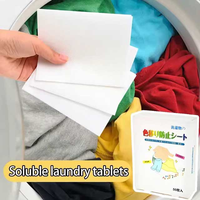 50PCS Laundry Tablets – Anti-Staining Clothes Sheets, Color Mixing, Laundry Soap & Detergent for Clean Clothes