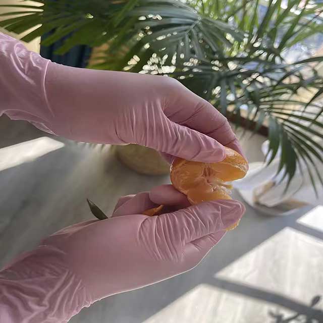 50PCS Light Pink Disposable Nitrile Gloves – Waterproof, Anti-static, Durable Gloves for Kitchen Cooking and Cleaning