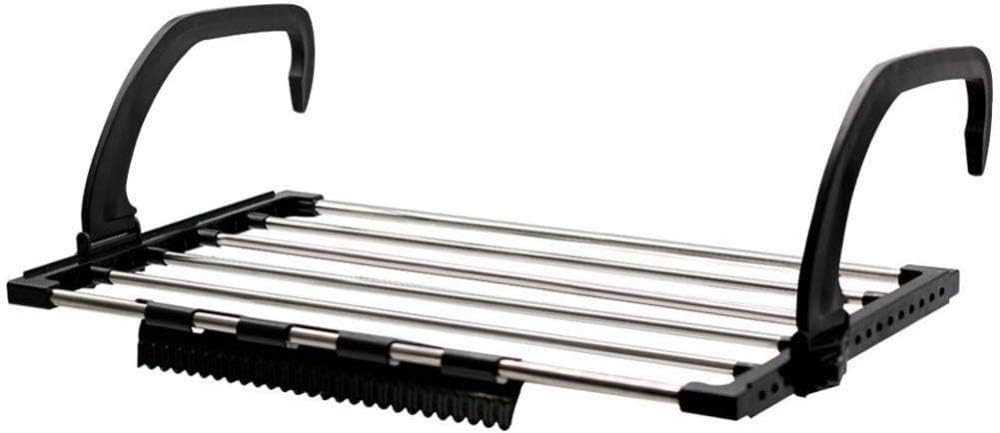 Stainless Steel Balcony Drying Shoe Rack – Folding Window Clothes Dryer and Portable Towel Storage Rack for Indoor & Outdoor Use