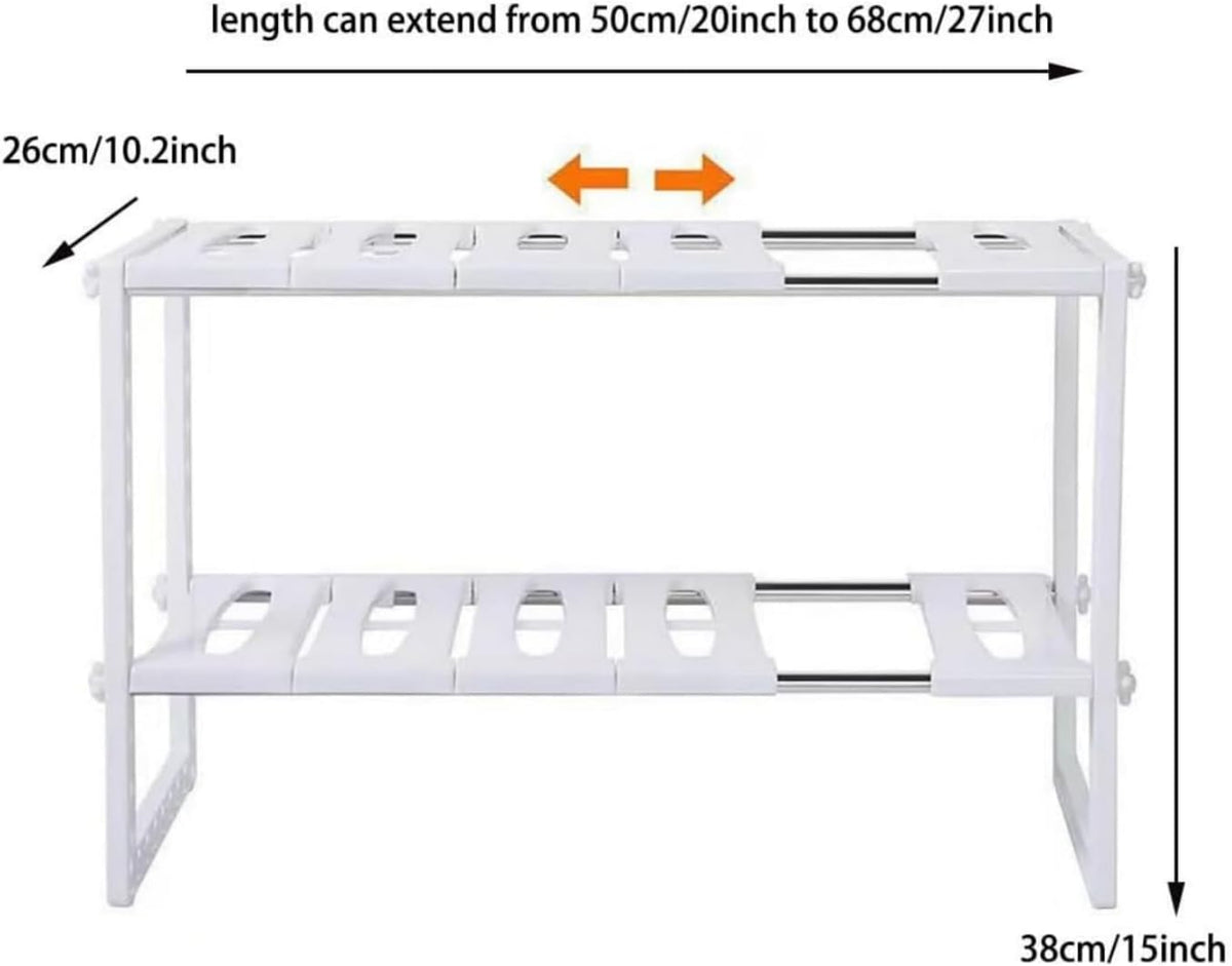 Étagères de rangement empilables pour placards | Organiseur de cuisine polyvalent pour comptoir et garde-manger