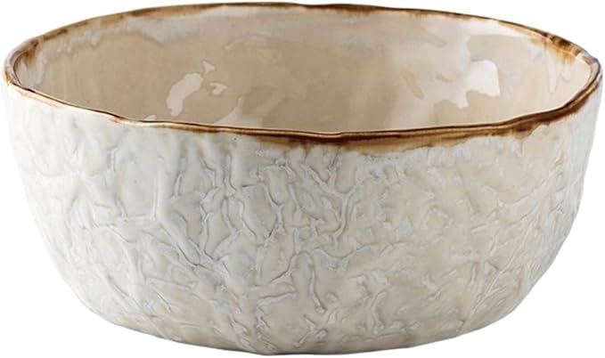 Assiette creuse en céramique – Bol épaissi de 20 cm pour salade et pâtes – Couverts spéciaux modifiés au four pour cuisine moléculaire – Plat professionnel de restaurant, allant au four