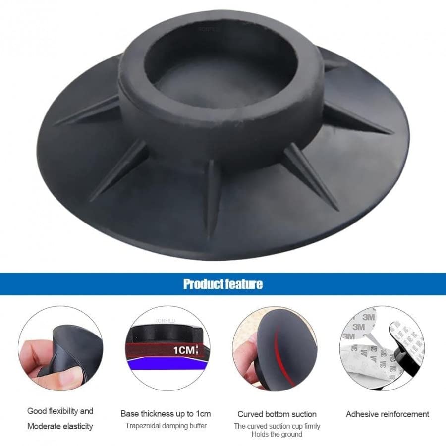 1 PIÈCE Patins anti-vibration – Pieds en caoutchouc antidérapants amortisseurs pour lave-linge et sèche-linge (silencieux et stables)