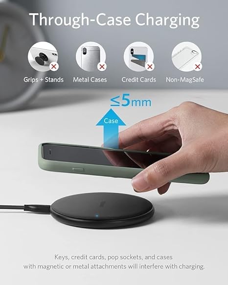 Chargeur sans fil Anker 313 – Tapis de charge rapide sans fil Qi 10W pour iPhone, Samsung et AirPods