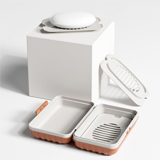 Travel Soap Box with Leak-Proof Lid – Portable Waterproof Soap Case for Home & Travel – Keep Soap Dry & Mess-Free – Durable Plastic Soap Dish for Gym, Camping, and Business Trips (White / Blue / Orange)