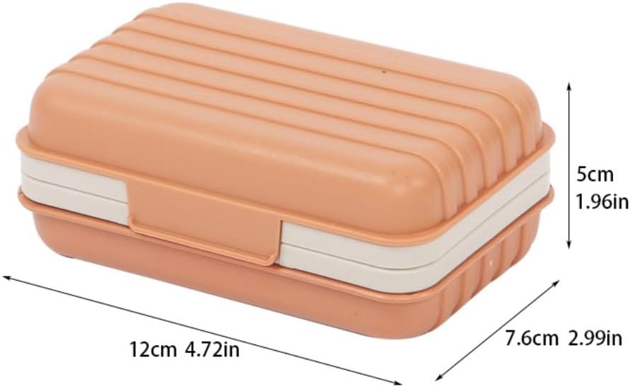 Travel Soap Box with Leak-Proof Lid – Portable Waterproof Soap Case for Home & Travel – Keep Soap Dry & Mess-Free – Durable Plastic Soap Dish for Gym, Camping, and Business Trips (White / Blue / Orange)