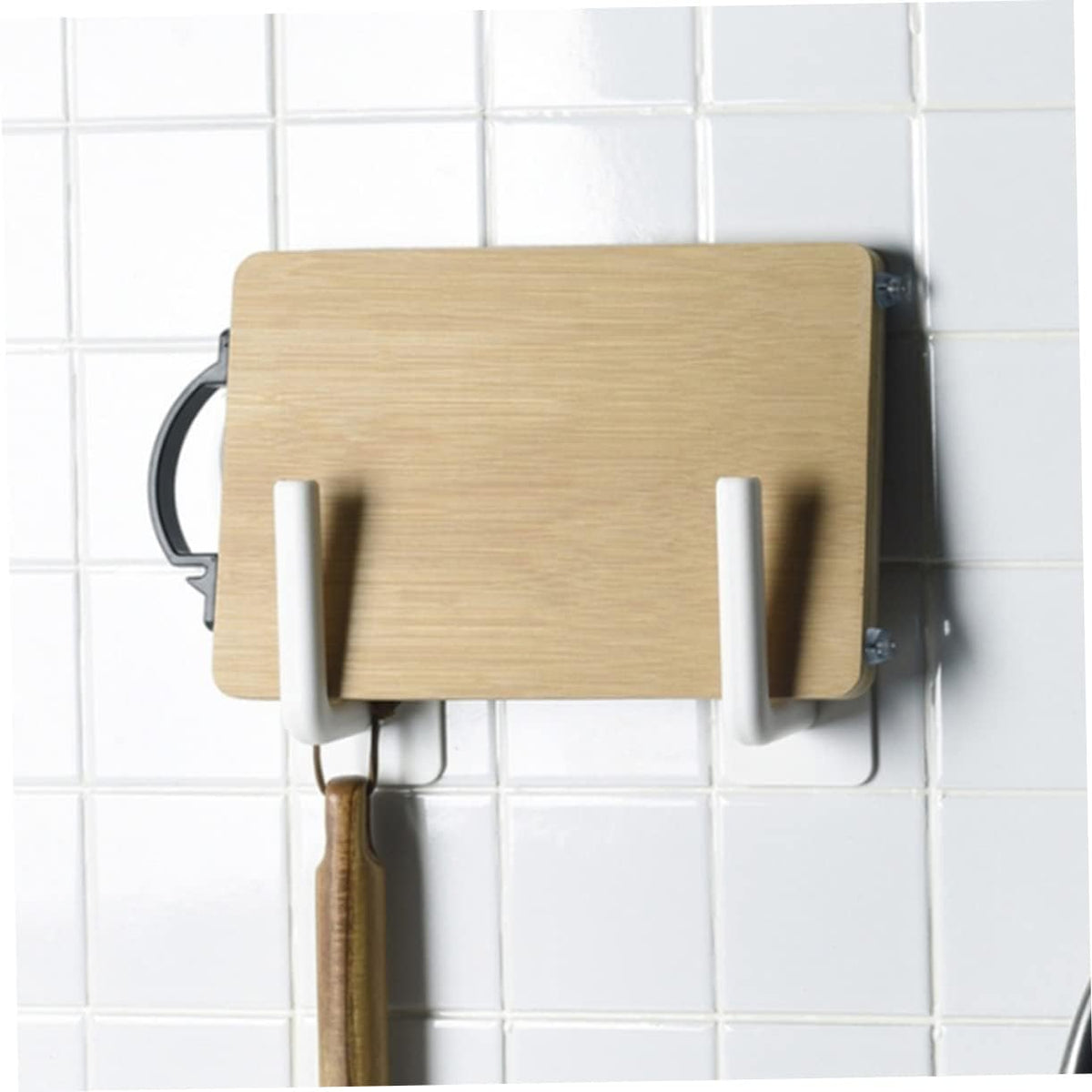 No-Hole Multifunctional Hooks – Kitchen Wall-Mounted Lazy Rag Hanger – Vertical Paper Towel & Film Organiser Rack