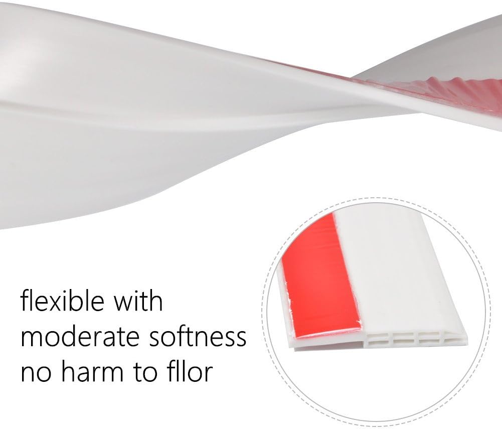 Self-Adhesive Silicone Door Bottom Seal Strip 5 x 200cm – Waterproof Dust & Draft Stopper White