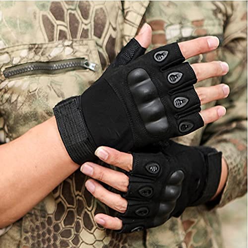 Tactical Half Finger Gloves – Fingerless Sports & Motorcycle Gloves for Cycling, Hiking, Gym & Outdoor Activities