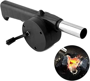 Portable Hand-Crank BBQ Fan – Manual Air Blower with Precision Speed Control – Heat-Resistant Grill Blower for Outdoor Barbeque, Charcoal, and Fire Pits