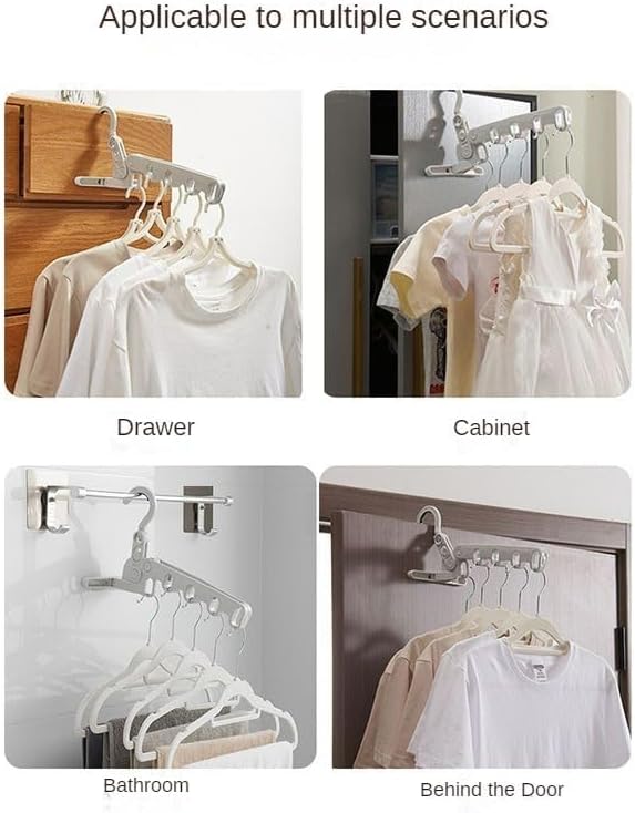 Cintre de voyage pliable portable à 5 trous – Séchoir à linge compact pliable pour hôtel, camping et organisation en déplacement