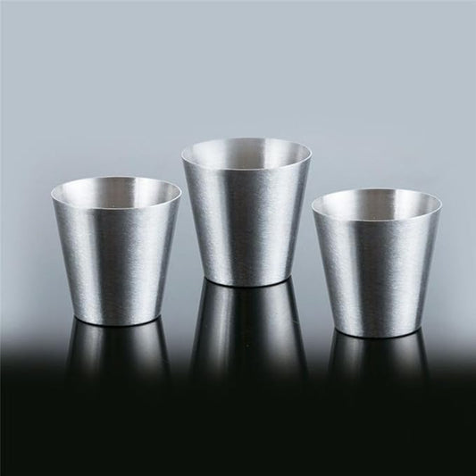 6-Piece Stainless Steel Mini Travel Cup Set – Portable Whiskey & Wine Glasses with Leather Storage Case – Compact Outdoor Drinkware for Camping, Hiking, and Picnics