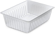 Caissipack Barquettes alimentaires 500 cc, lot de 250 – Récipients à charcuterie en plastique transparent 20,2 × 15,2 × 6,2 cm (de -5°C à +80°C)