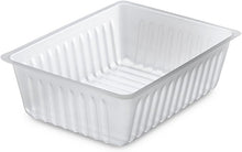 Caissipack Barquettes alimentaires 500 cc, lot de 250 – Récipients à charcuterie en plastique transparent 20,2 × 15,2 × 6,2 cm (de -5°C à +80°C)