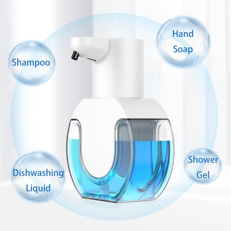 Distributeur de savon intelligent P10 HOMEFISH – Capteur de mouvement sans contact 420 ml – Dispositif de lavage des mains automatique mural – Distributeur de savon liquide haute efficacité