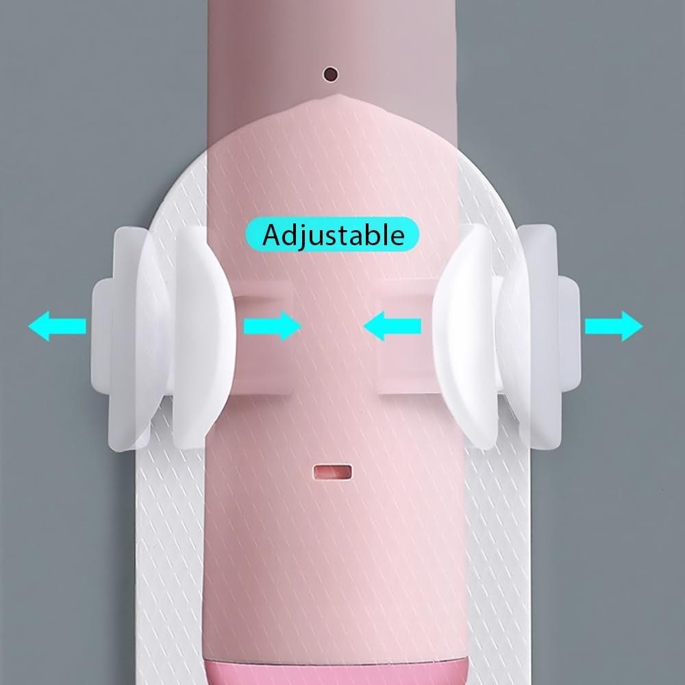 Support de brosse à dents électrique universel – Support de rangement mural par induction gravitationnelle – Organisateur de brosses à dents auto-adhésif et peu encombrant – Support anti-humidité et à séchage rapide pour salle de bain (blanc)