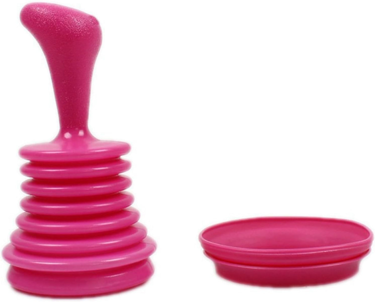 Pipeline Dredge Suction Cup Plunger – Portable Manual Sink & Toilet Pipe Cleaner – Strong Squeeze Dredger for Kitchen and Bathroom (Pink/Blue/Green)