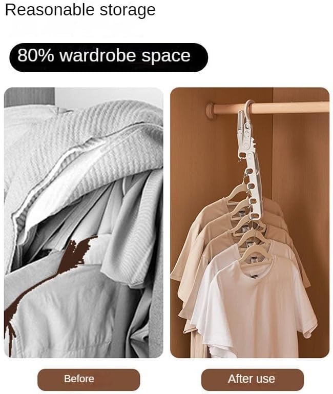 Cintre de voyage pliable portable à 5 trous – Séchoir à linge compact pliable pour hôtel, camping et organisation en déplacement