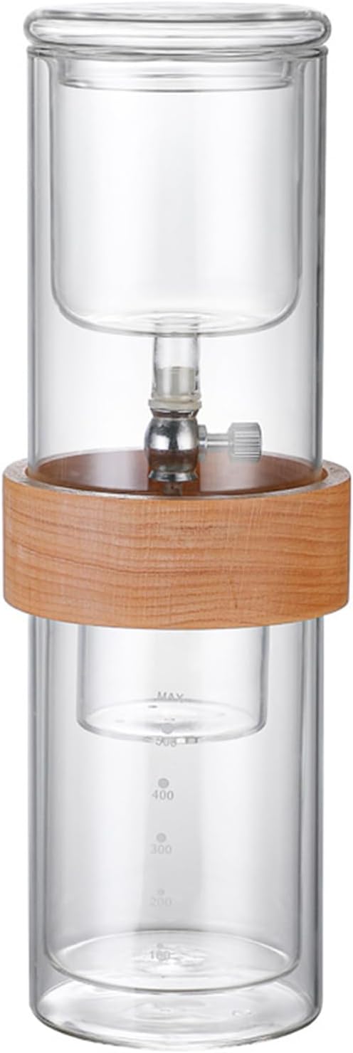 500ml Cold Brew Drip Coffee Maker – Adjustable Ice Drip Tower with Borosilicate Glass & Stainless Steel Flow Valve