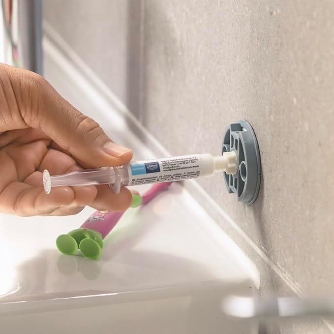GROHE QuickGlue A1 – Seringue de colle et adaptateur pour accessoires de salle de bain QuickFix