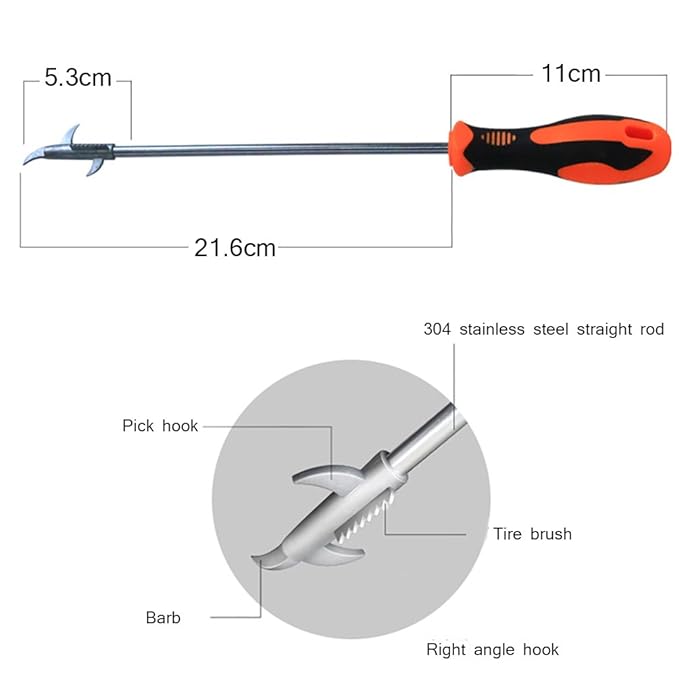 Car Tire Cleaning Hook Tire Cleaning Scraper