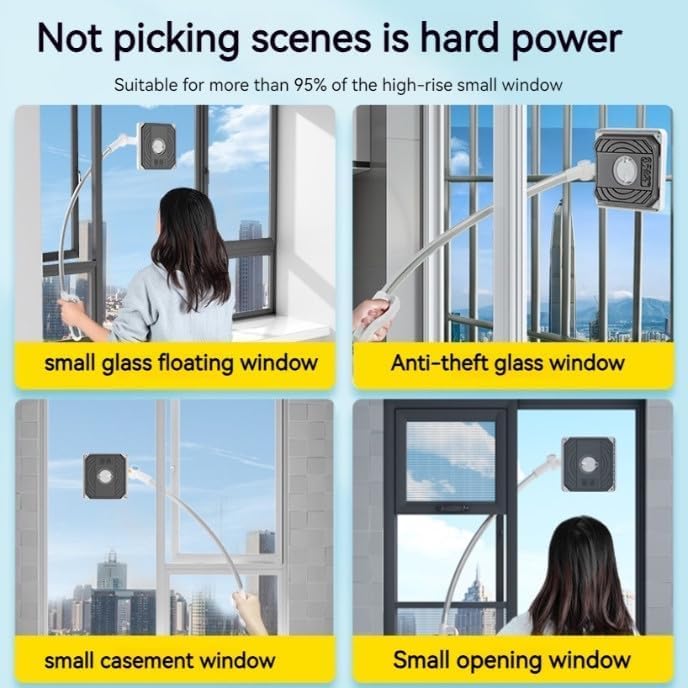 Adjustable Telescopic Window Cleaner Brush – Double-Sided Glass Wiper for Indoor & Outdoor Use