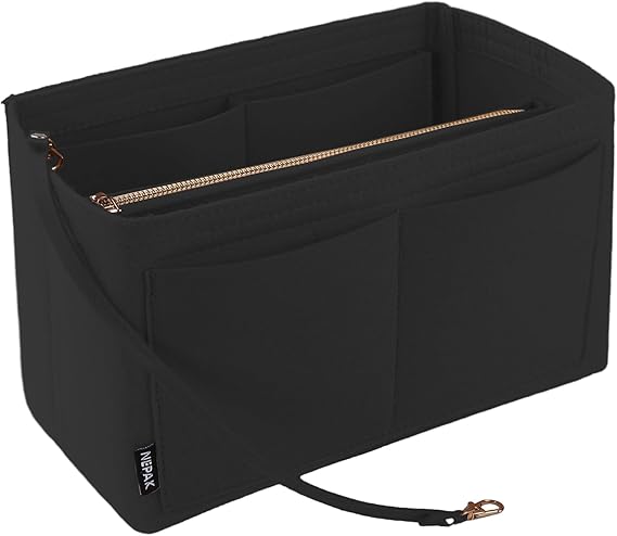 NEPAK Felt Handbag Organizer Insert with Zipper – Bag Organizer for Women