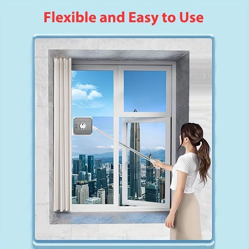 Adjustable Telescopic Window Cleaner Brush – Double-Sided Glass Wiper for Indoor & Outdoor Use