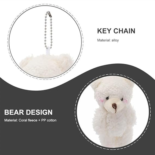 Mini Plush Lamb Bear Keychain by TOYANDONA – Cute Soft Toy Pendant for Bags, Backpacks & Keys