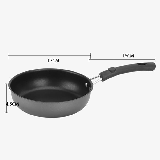 Portable Mini Frying Pan with Ergonomic Handle – Compact Non-Stick Egg Omelet Skillet – Durable Pancake & Steak Cooking Pan for Home and Camping