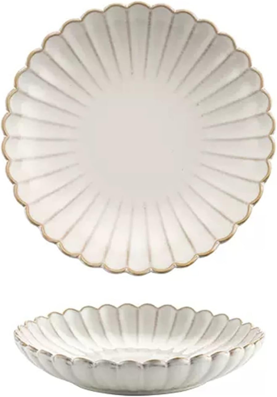Vaisselle classique en céramique blanche – Assiettes creuses rondes – Assiettes à salade et à dessert minimalistes de couleur unie – Vaisselle professionnelle pour restaurant (bol de 4,5 pouces/assiette de 10 pouces/assiette de 8,5 pouces)