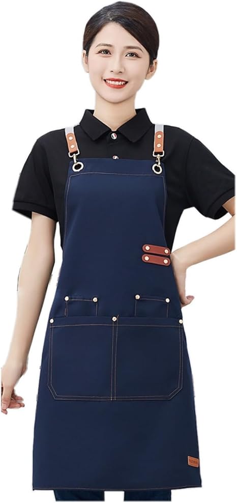Premium Canvas Work Apron – Custom Professional Apron for Coffee Shops, Florists, and Bakeries – Durable Catering & Retail Uniform