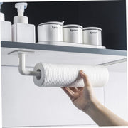 No-Hole Multifunctional Hooks – Kitchen Wall-Mounted Lazy Rag Hanger – Vertical Paper Towel & Film Organiser Rack
