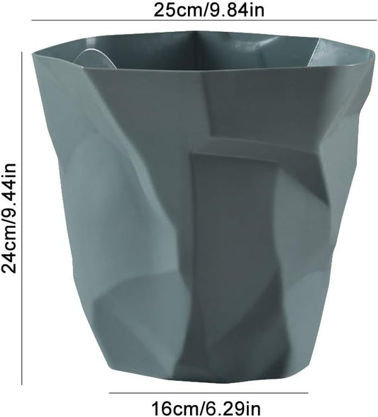 Creative Irregular Bathroom Trash Can – Nordic Style Open-Top Wastebasket – Geometric Decorative Rubbish Bin for Household & Office (Multi-Color)