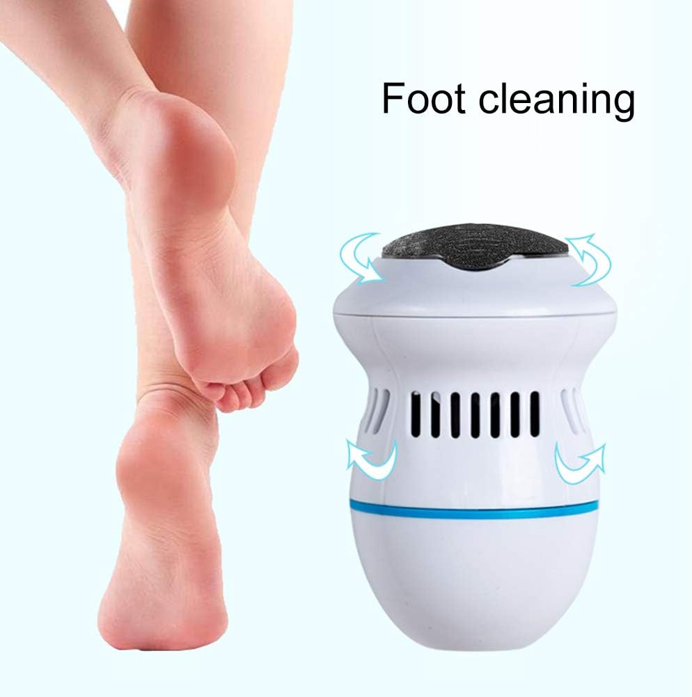 Râpe électrique anti-callosités – Ponceuse à pied électronique rechargeable – Outil de pédicure USB portable avec brosse de nettoyage pour éliminer les peaux mortes, sèches et dures