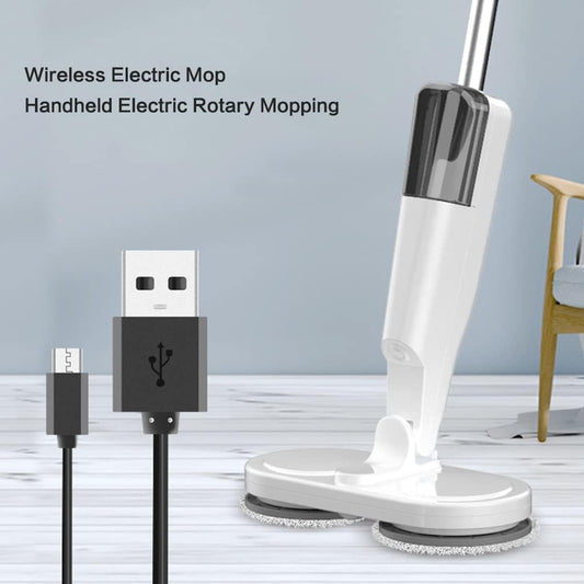 Wireless Electric Spin Mop & Scrubber – 2-in-1 Wet & Dry Floor Cleaner – Automatic Rotating Mop for Windows, Ceilings, and Car Glass (White/Green)
