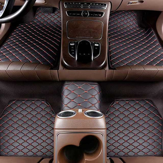 5PCS Universal Waterproof Leather Car Floor Mats – Auto Foot Pad Protector Set for Interior Carpet Protection & Accessories