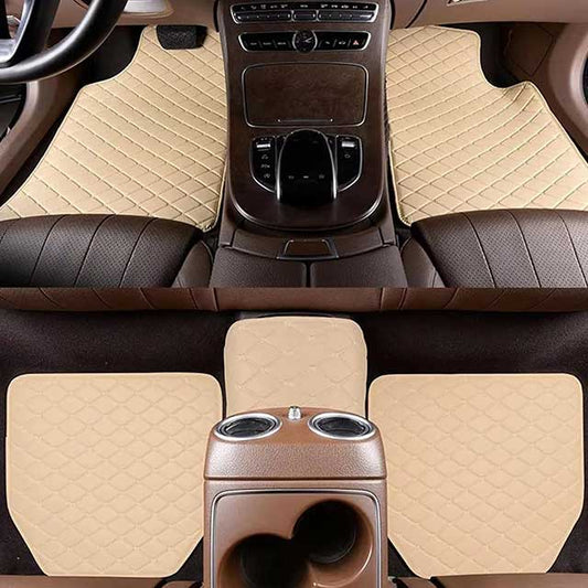 5PCS Universal Waterproof Leather Car Floor Mats – Auto Foot Pad Protector Set for Interior Carpet Protection & Accessories
