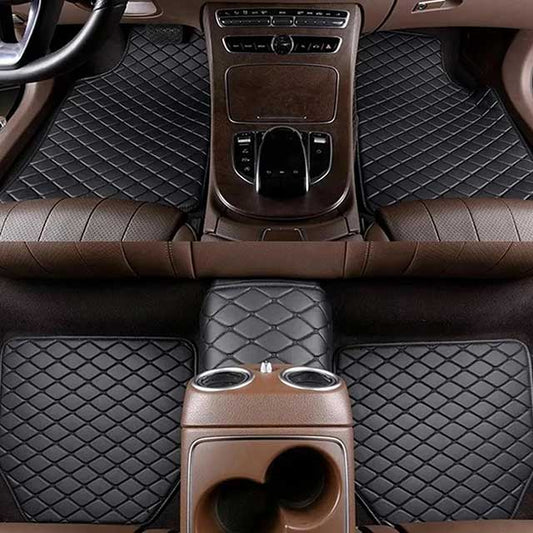 5PCS Universal Waterproof Leather Car Floor Mats – Auto Foot Pad Protector Set for Interior Carpet Protection & Accessories