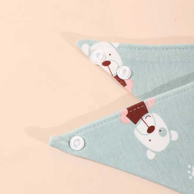 5Pcs Baby Bibs Set – Soft Cotton Cartoon Print Bandana Bibs for Newborns, Boys & Girls | Unisex Feeding & Drool Towels