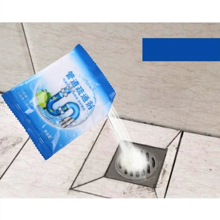 80g Drain Cleaner Powder – Powerful Sewer Pipe Dredging Agent for Kitchen, Bathroom & Toilet Drains